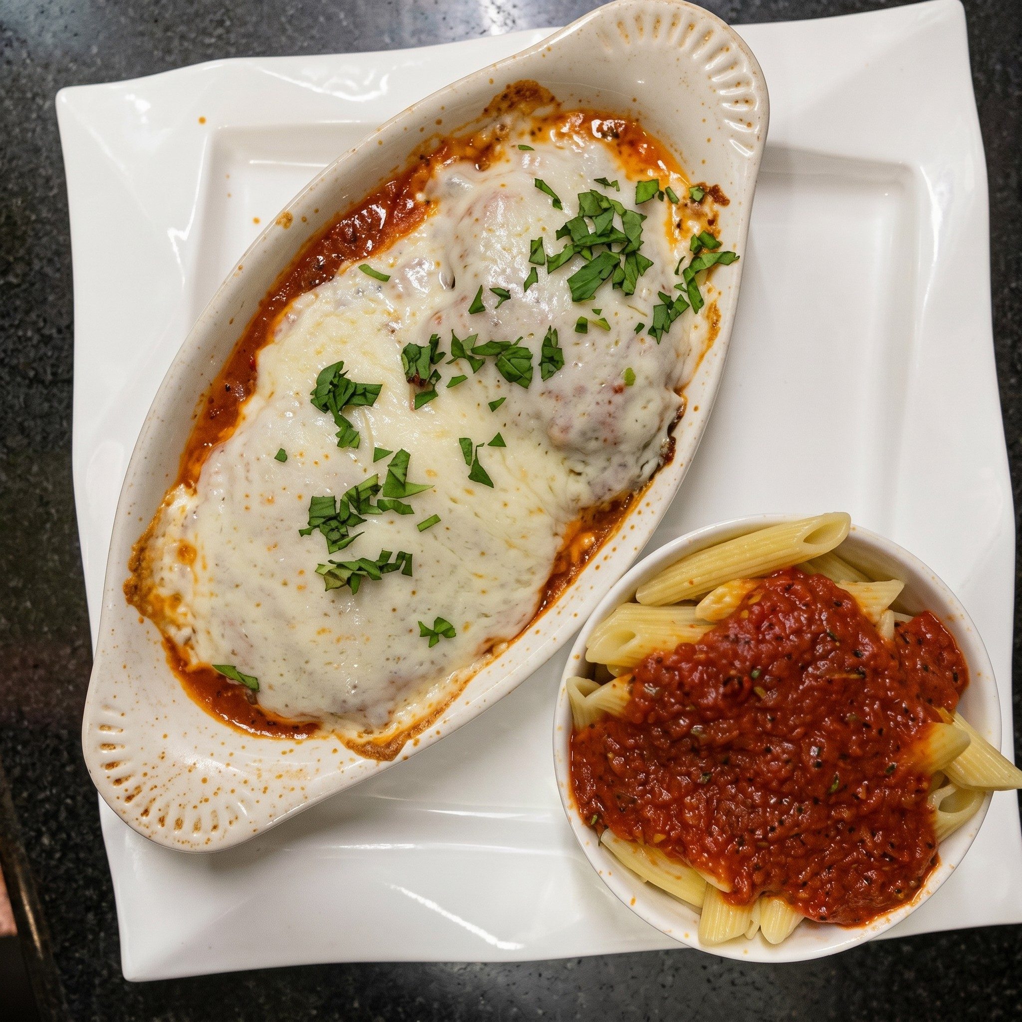 Chicken Parmigiana.