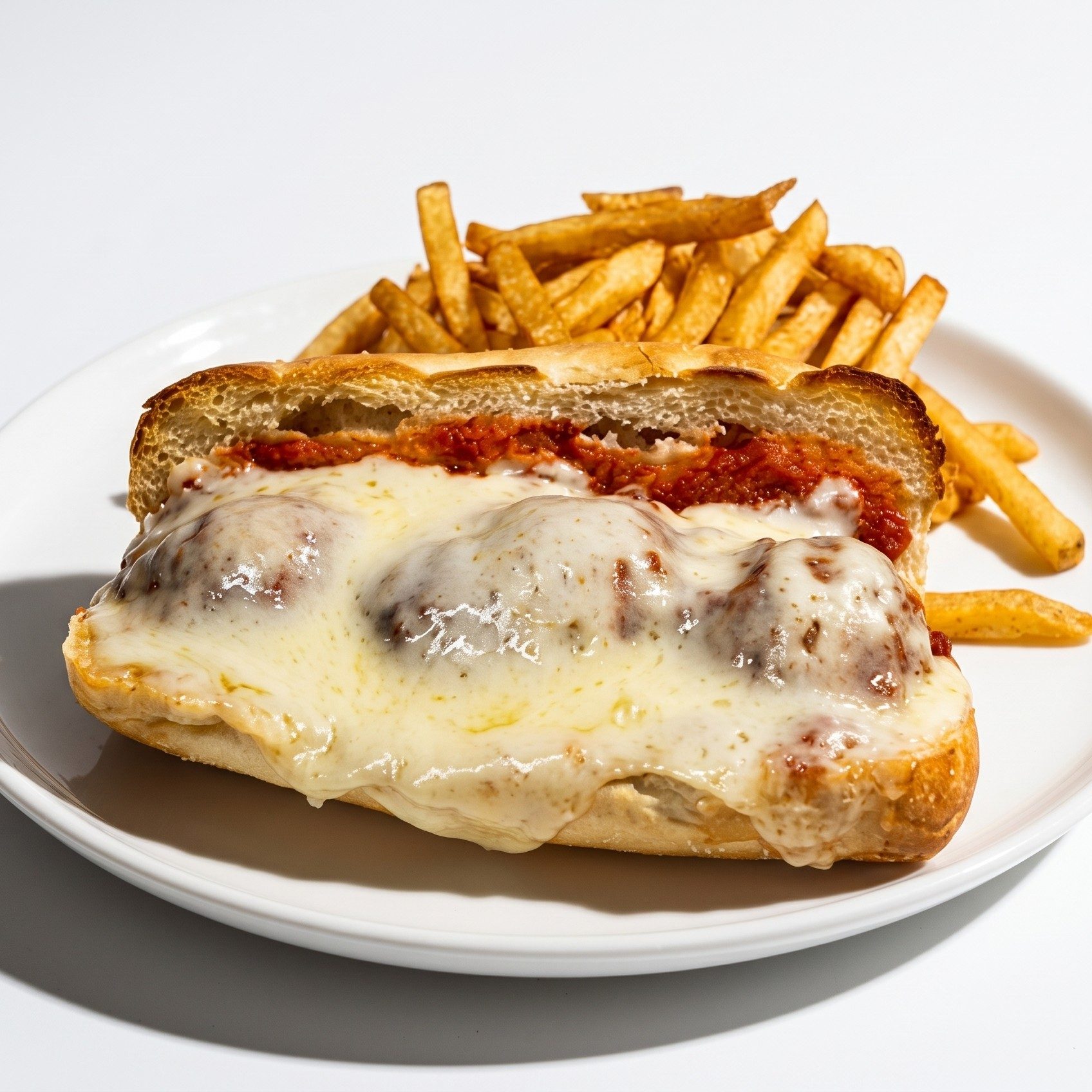 Meatball Parmigiana Sub.