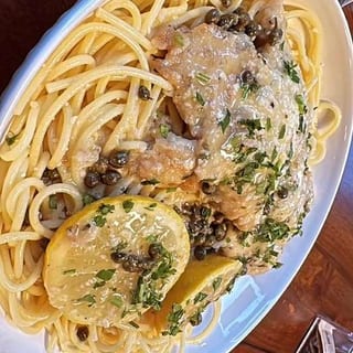Spaghetti Chicken Piccata Half